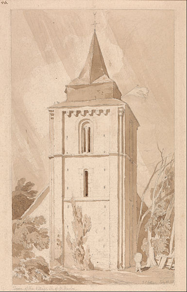 Tower Of The Village Church Of Saint Maclou, Normandy — John Sell Cotman