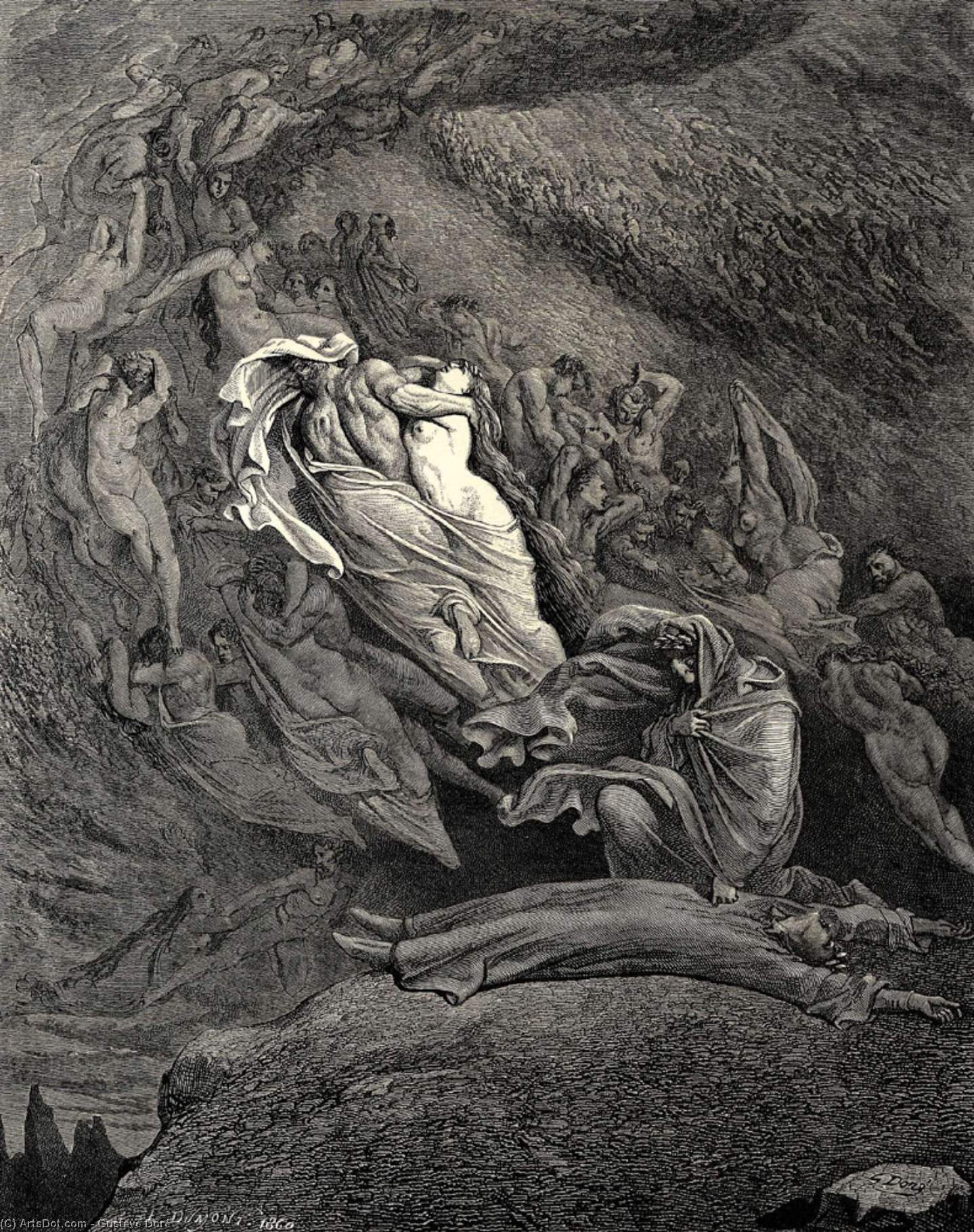 I Through Compassion Fainting Seem-d Not Far From Death And Like A Corpse Fell To The Ground Canto — Paul Gustave Doré