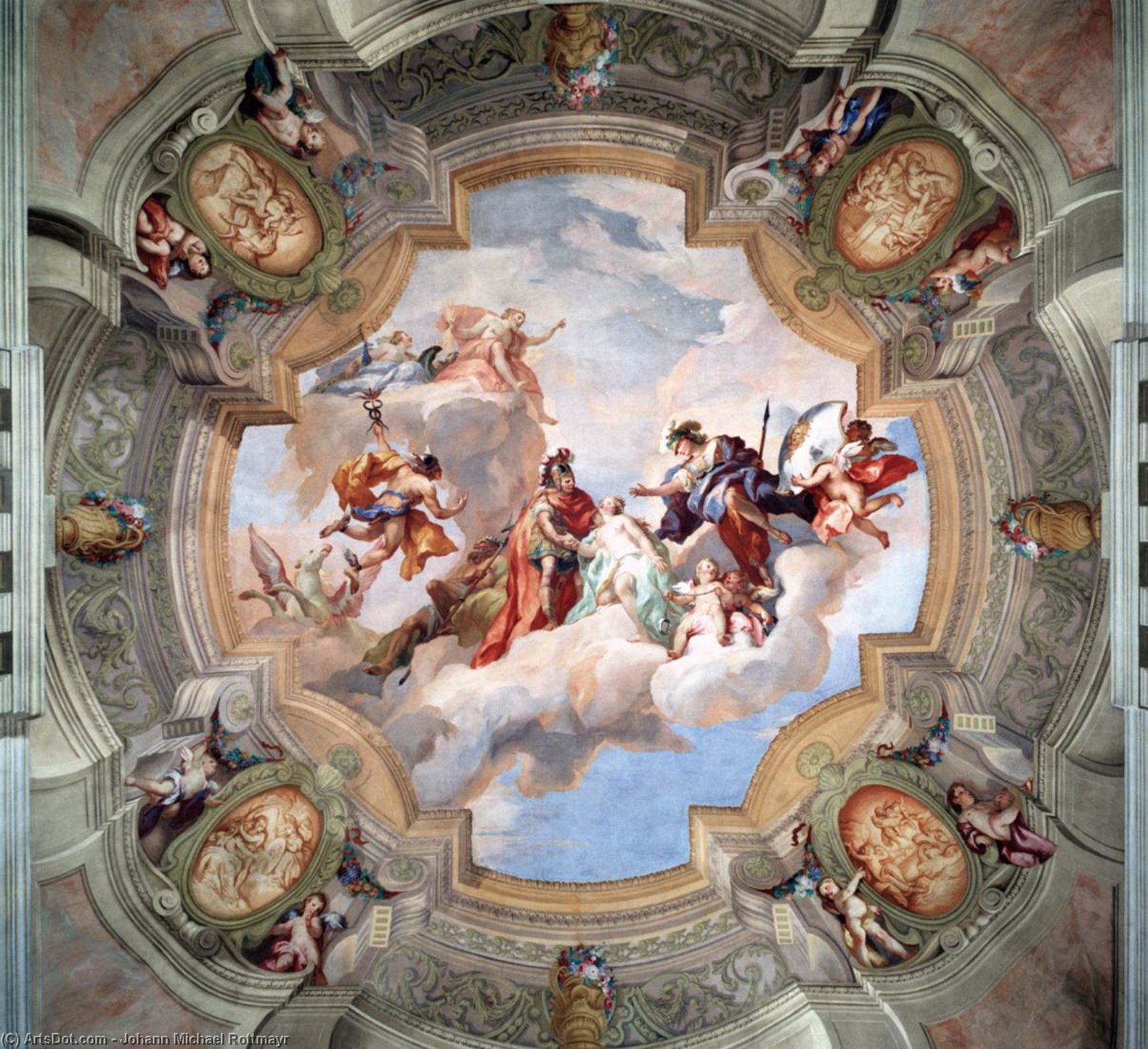 Andromeda Being Taken Up Into Olympus — Johann Michael Rottmayr