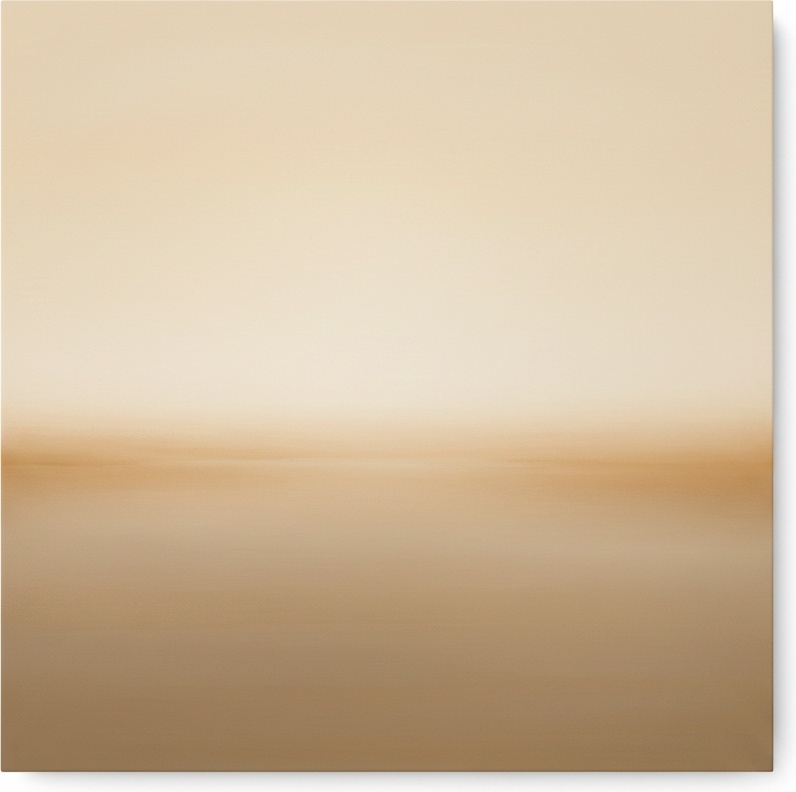 Ätherischer Horizont Aus Sand Und Ocker In Einem Meditativen Monochromen Traum — Laurent Roche