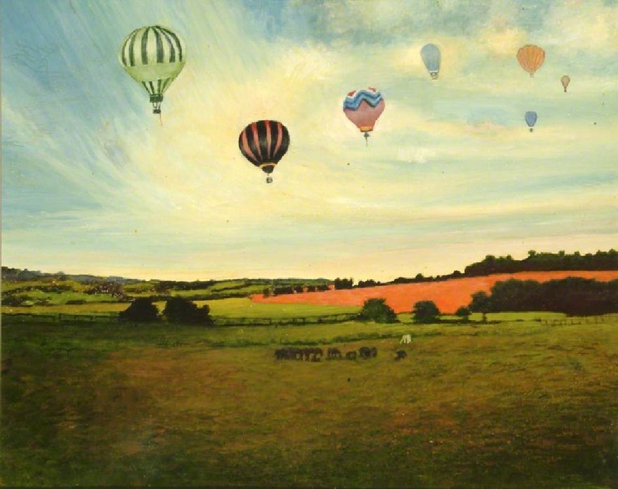 Balloons Over Longdown — George Edwards