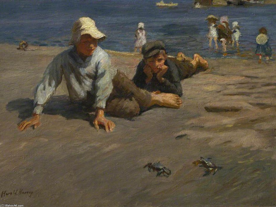 Sport On The Shore - A Crab Race — Harold Harvey