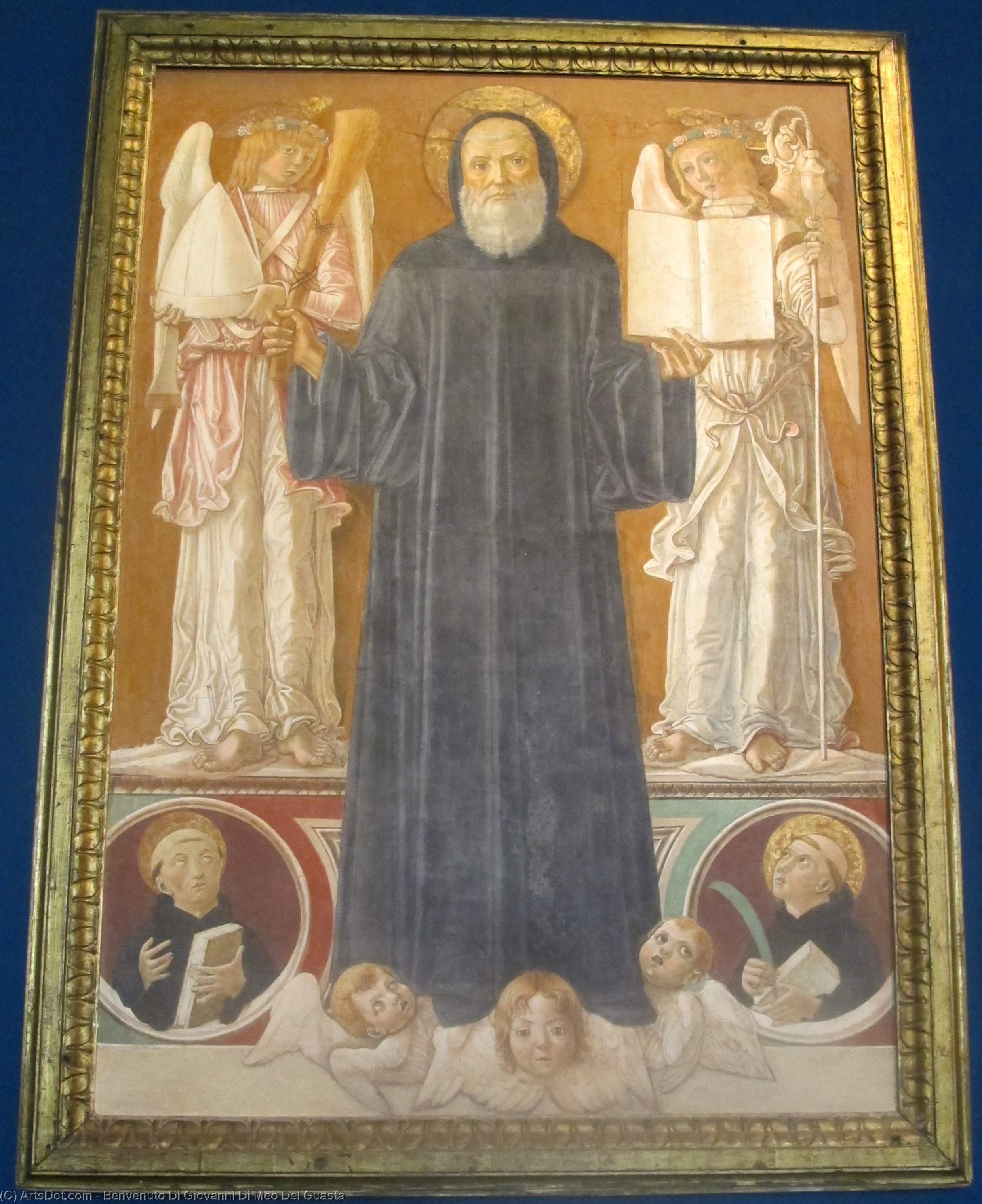 San Benedetto In Gloria Con Angeli E Santi — Benvenuto Di Giovanni Di Meo Del Guasta