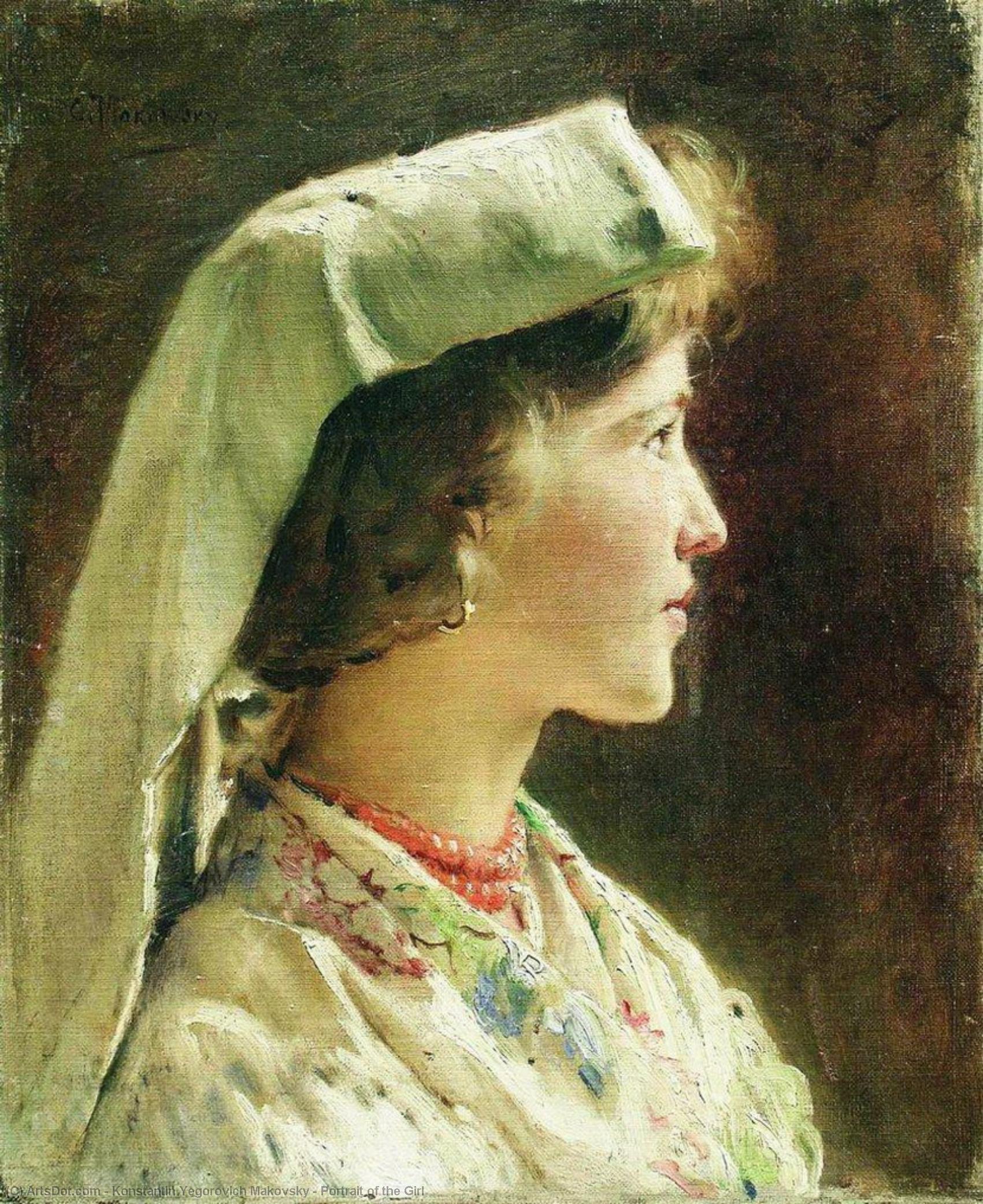 Portrait Of The Girl — Konstantin Yegorovich Makovsky