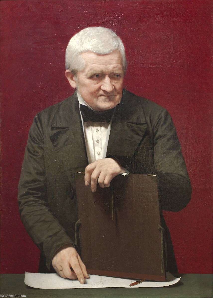 Dansk Portræt Af C.w. Eckersberg English Portrait Of C.w. Eckersberg — Johan Vilhelm Gertner