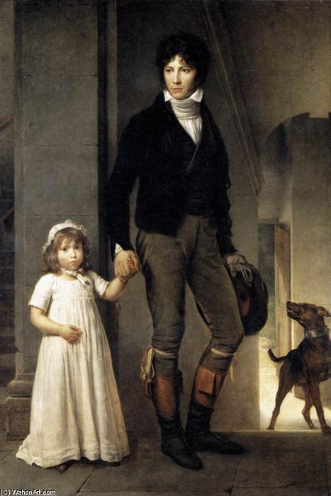 Jean-baptist Isabey, Miniaturist, With His Daughter — François Gérard (françois Pascal Simon)