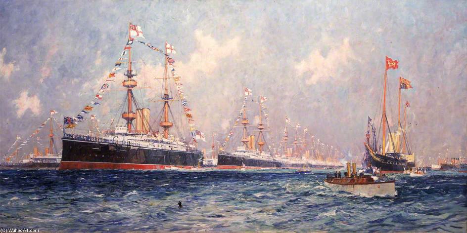 Queen Victoria's Diamond Jubilee Review At Spithead — Charles Edward Dixon