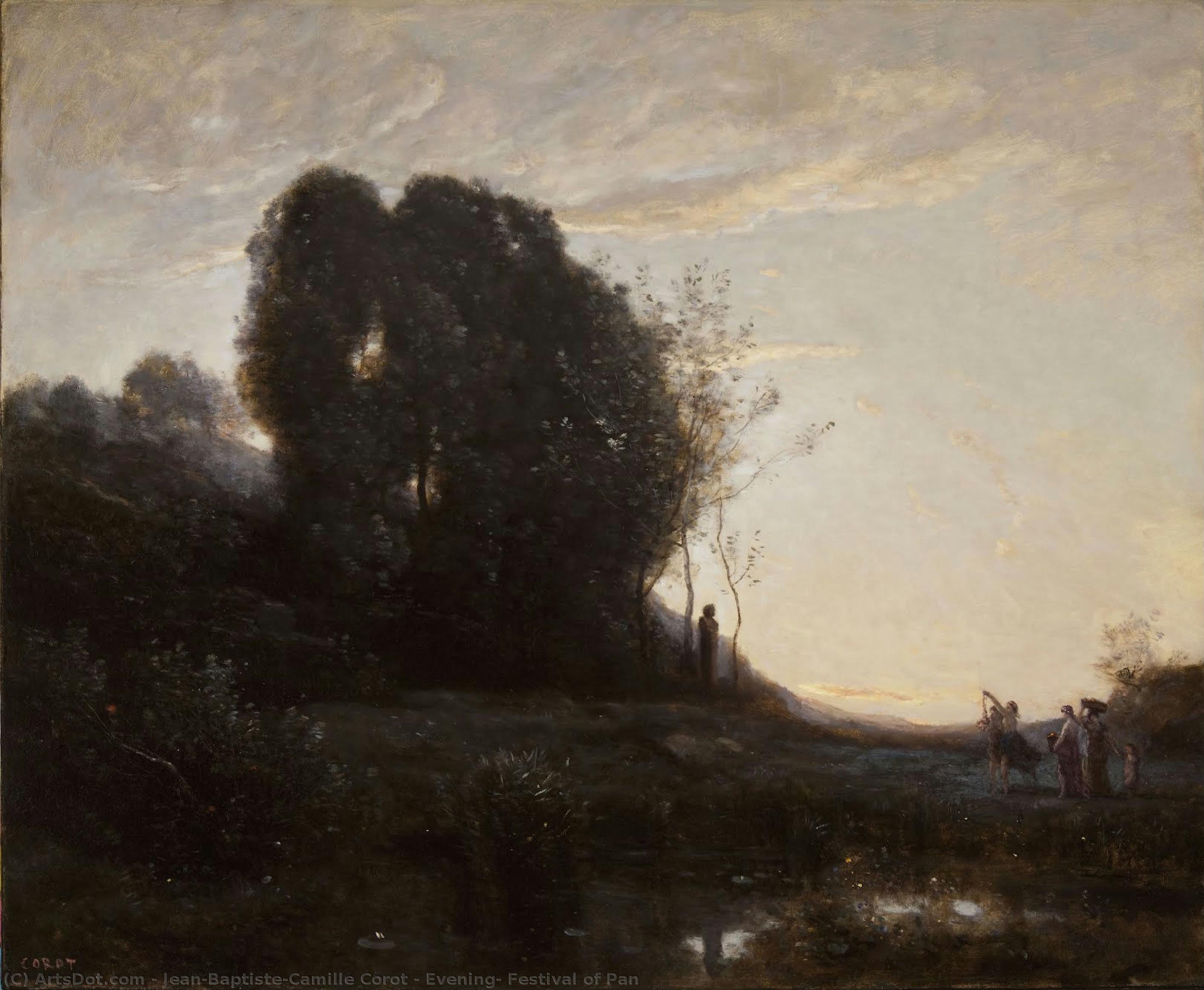 Evening: Festival Of Pan — Jean-baptiste-camille Corot