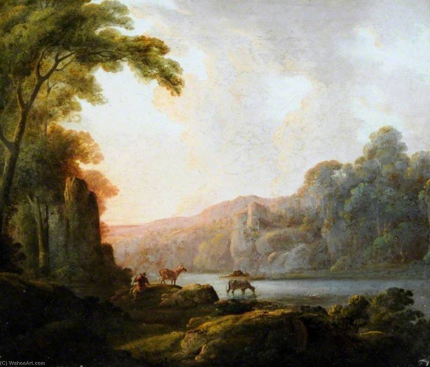 Lakeland Scene With Cattle — John Rathbone