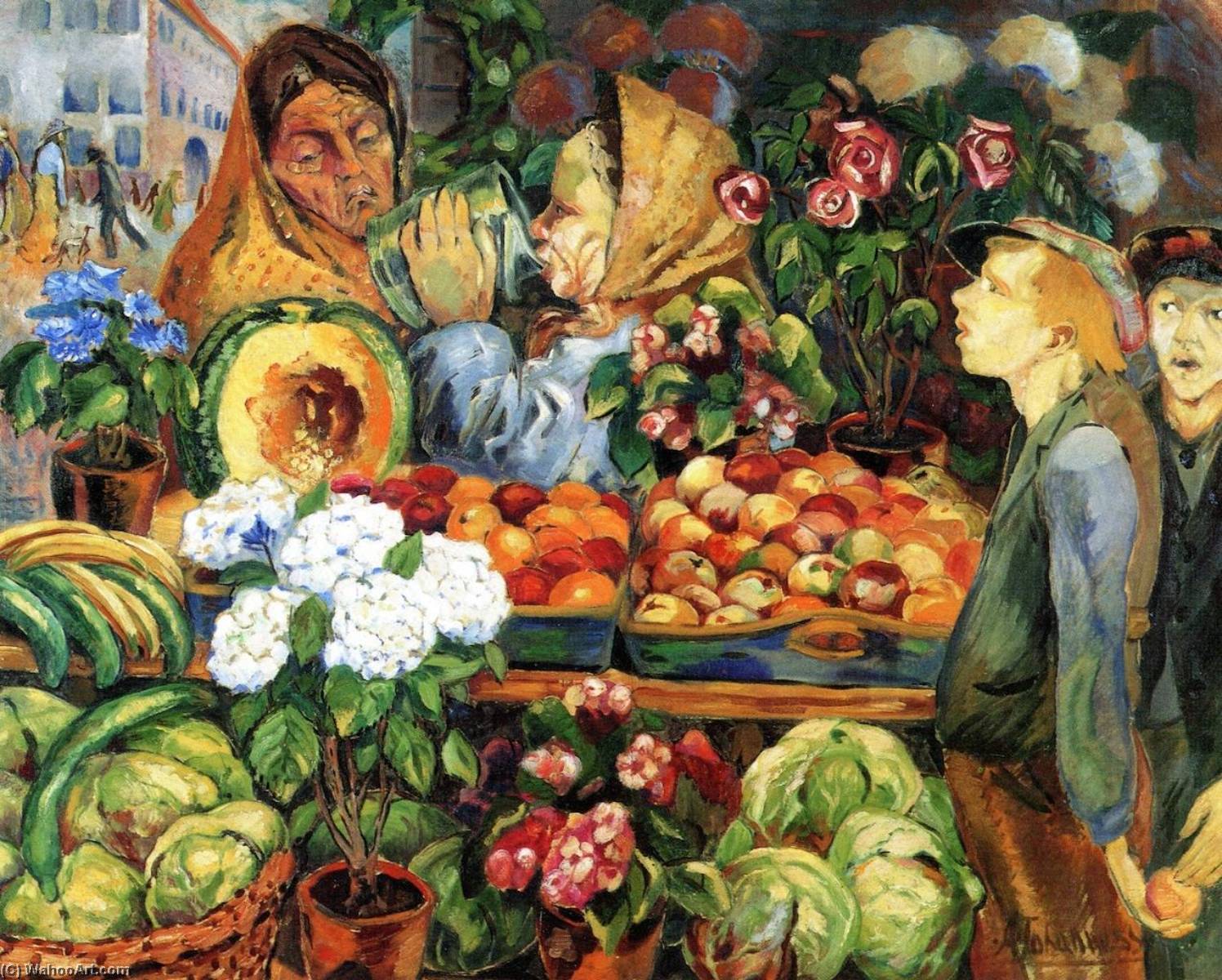 Market Scene — Аксель Вальдемар Йоханнесен