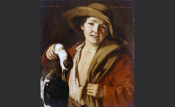 Jeune Homme Tenant Un Canard — Giacomo Francesco Cipper