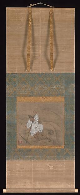 尾形光琳筆 棹舟図 Boatman Polling A Raft — Ogata Kōrin