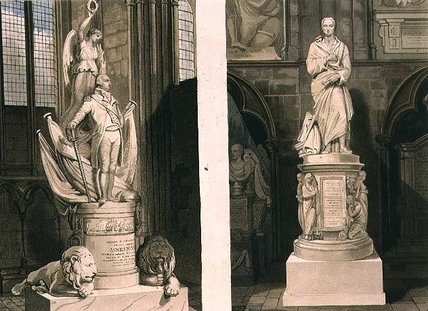 Memorials To Captain Montague In The West Entrance — Thomas Uwins
