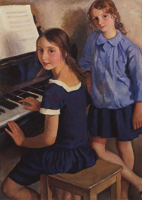 Girls At The Piano — Zinaida Serebriakova