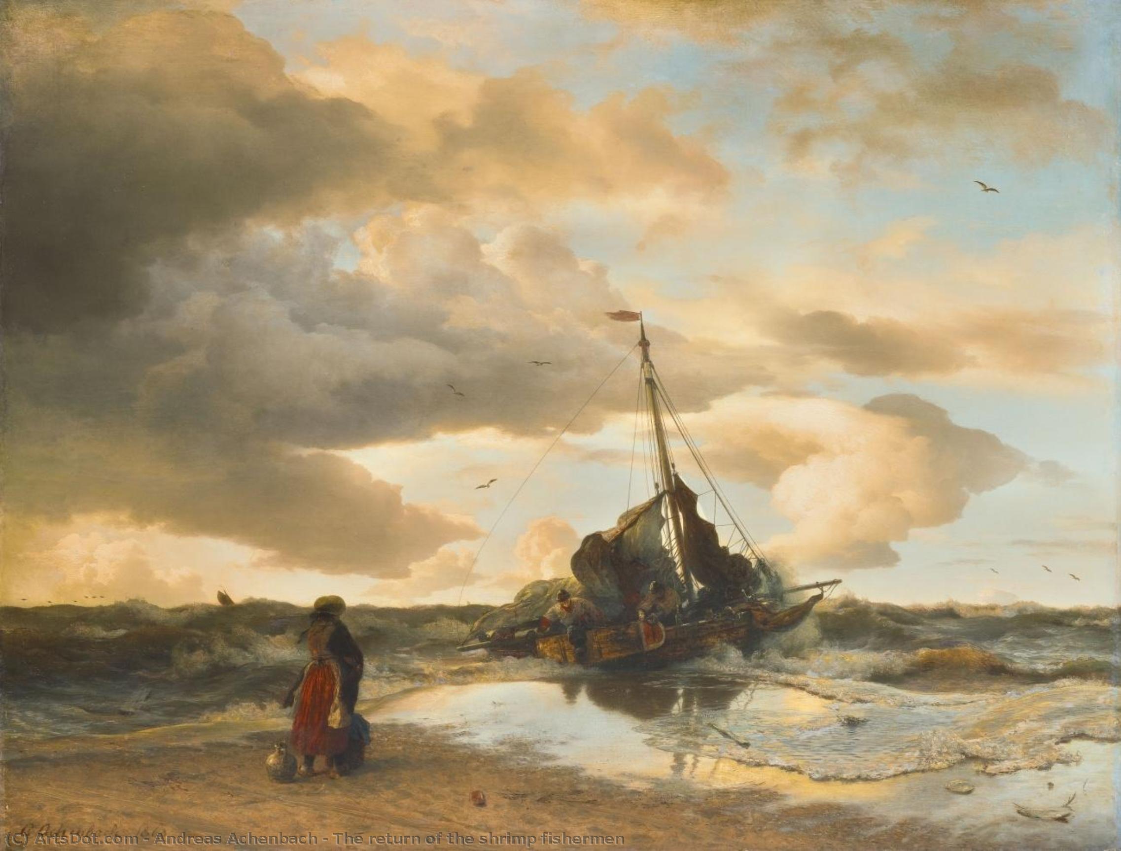 The Return Of The Shrimp Fishermen — Andreas Achenbach