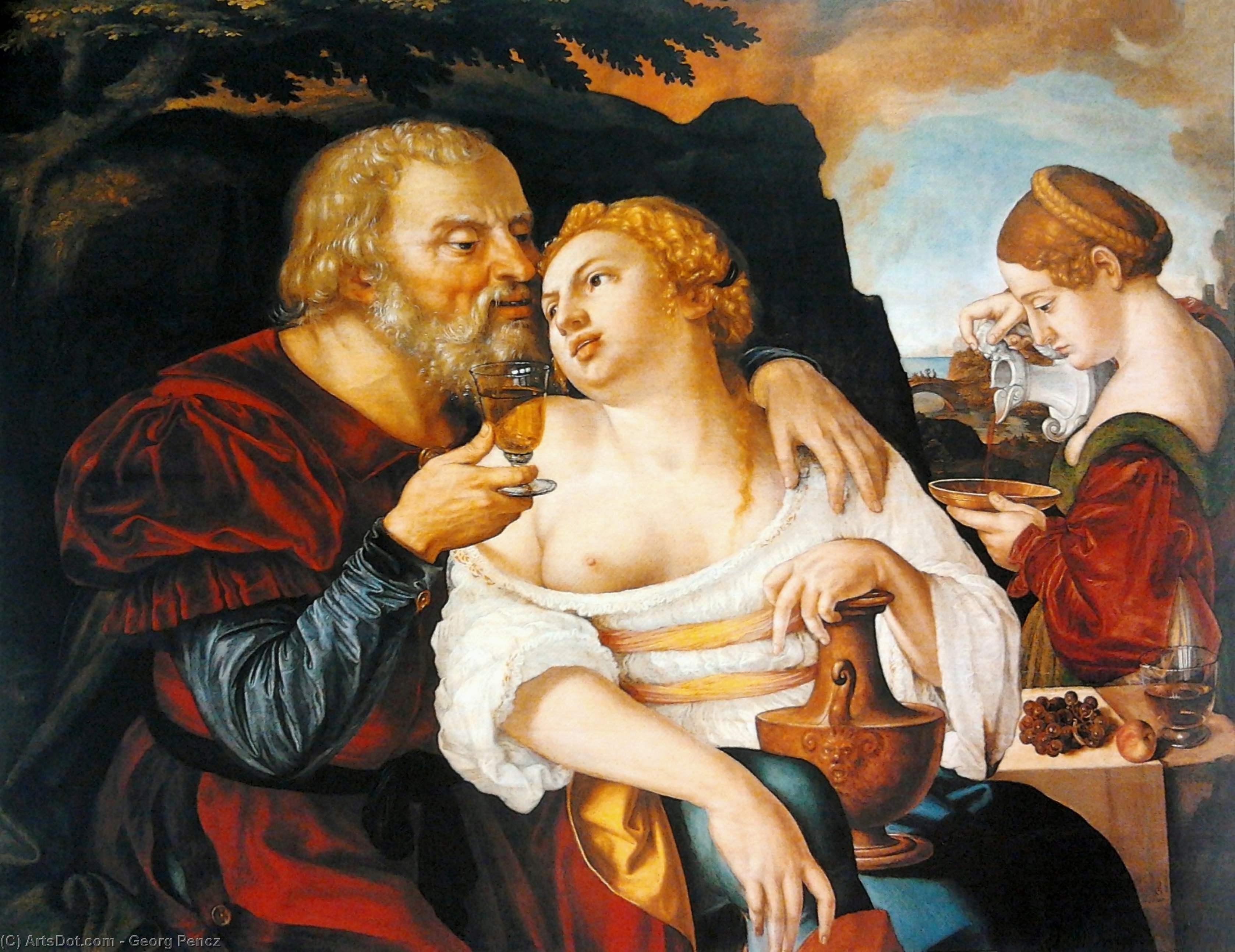 Lot And His Daughters. — Georg Pencz