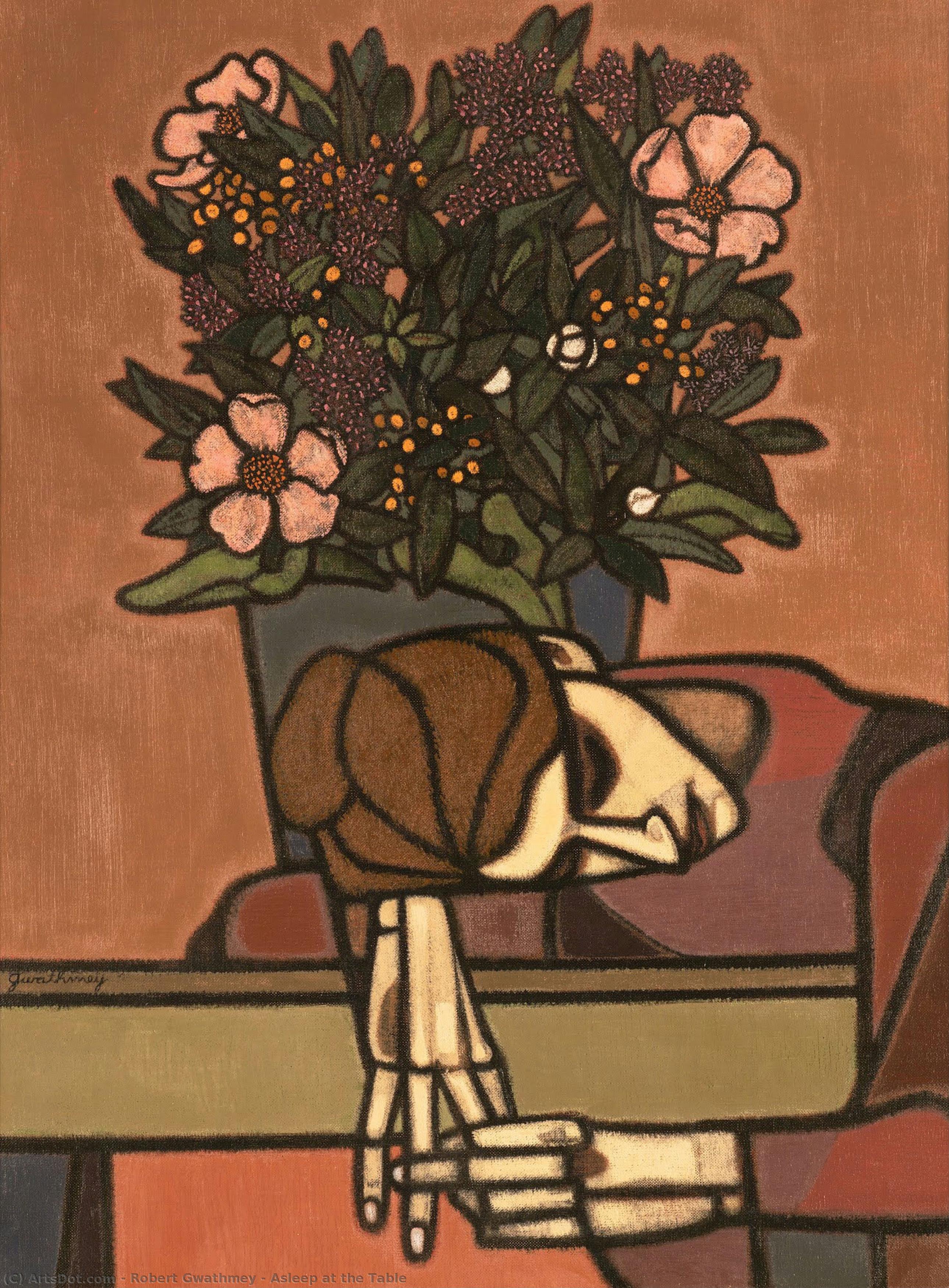 Asleep At The Table — Robert Gwathmey