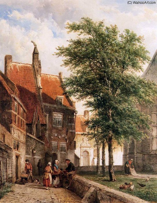 Cornelis View Behind The Grote Kerk In Naarden Sun — Cornelius Springer