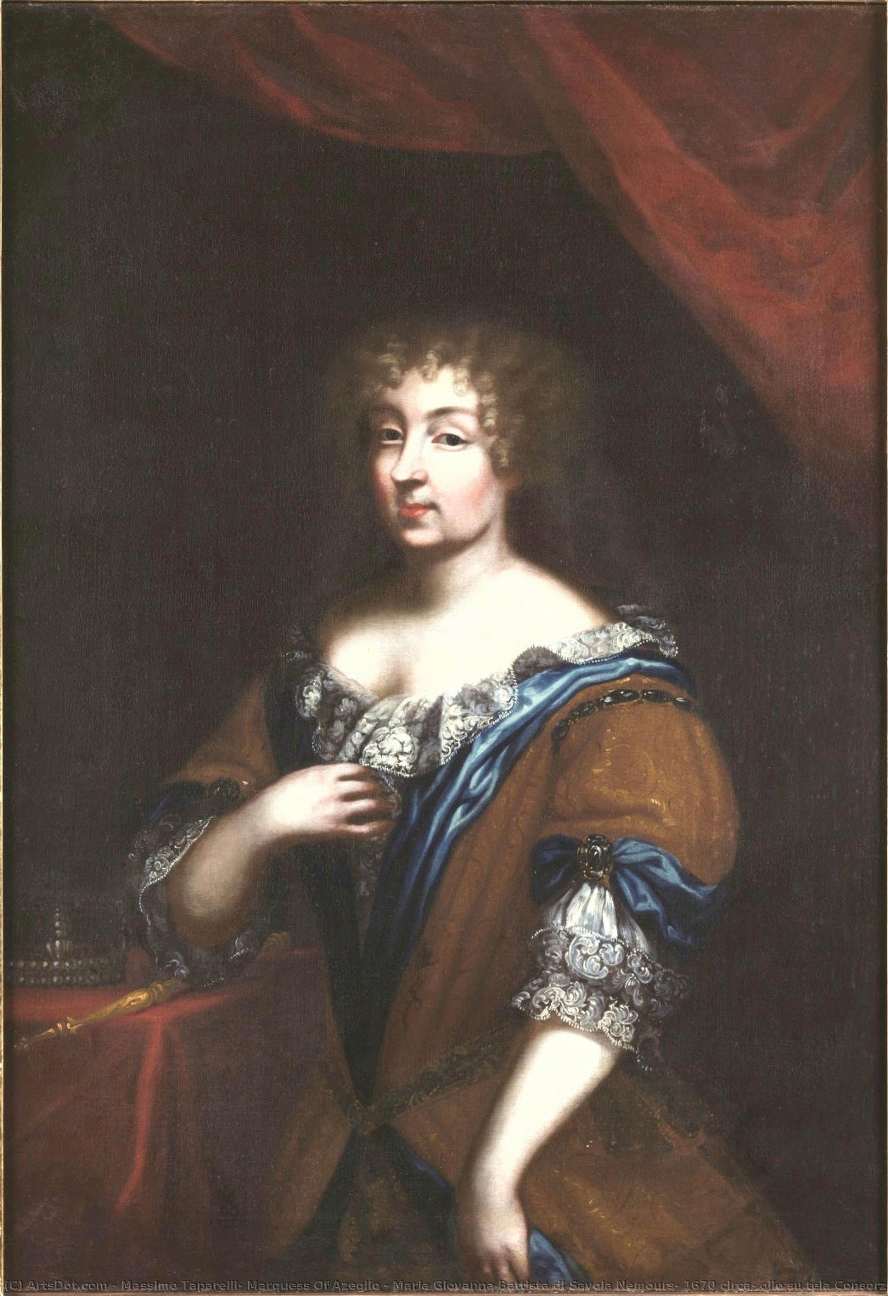 Maria Giovanna Battista Di Savoia Nemours, 1670 Circa, Olio Su Tela Consorzio Delle Residenze Reali Sabaude – Reggia Di Venaria In Affidamento Da Castello Di Casotto, Regione Piemonte — Masimo Tapareli D'aže Ljo