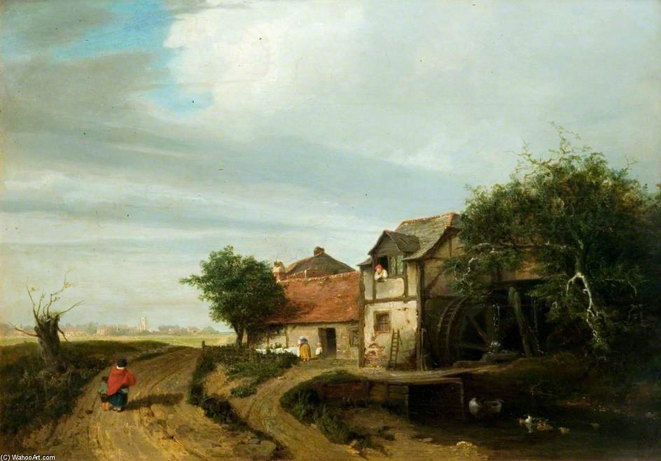 Landscape With A Cottage And A Water-wheel — Patrick Nasmyth