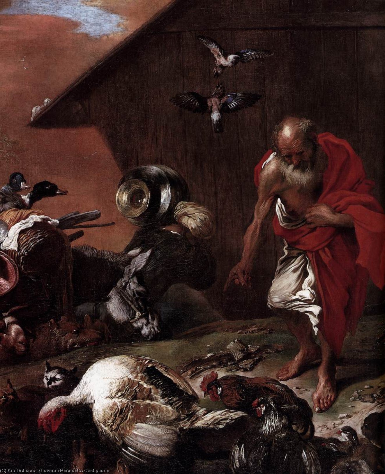 In Front Of Noah's Ark (detail) — Giovanni Benedetto Castiglione
