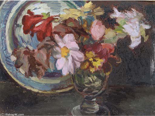 Still Life With Dahlias In A Glass — Duncan Grant