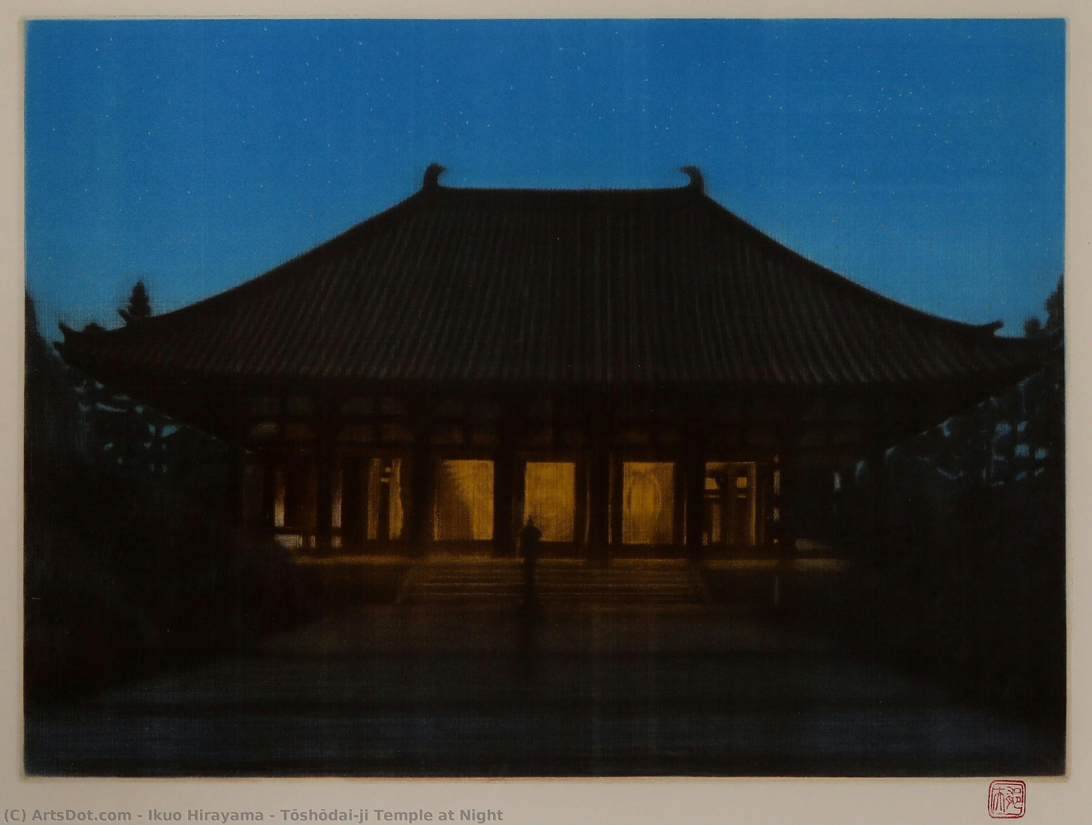 Tōshōdai-ji Temple At Night — Ikuo Hirayama