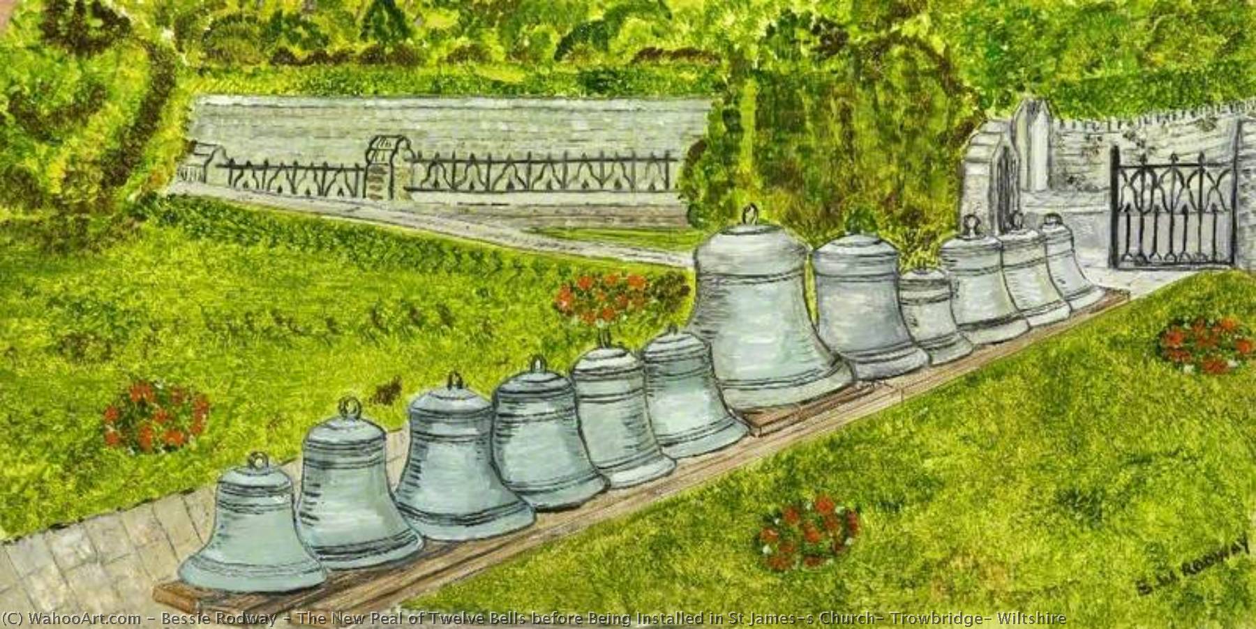 The New Peal Of Twelve Bells Before Being Installed In St James's Church, Trowbridge, Wiltshire — Bessie Rodway