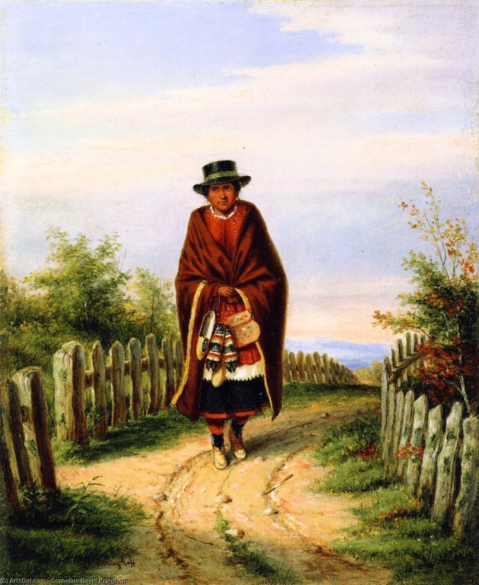 The Indian Moccasin Seller — Cornelius David Krieghoff