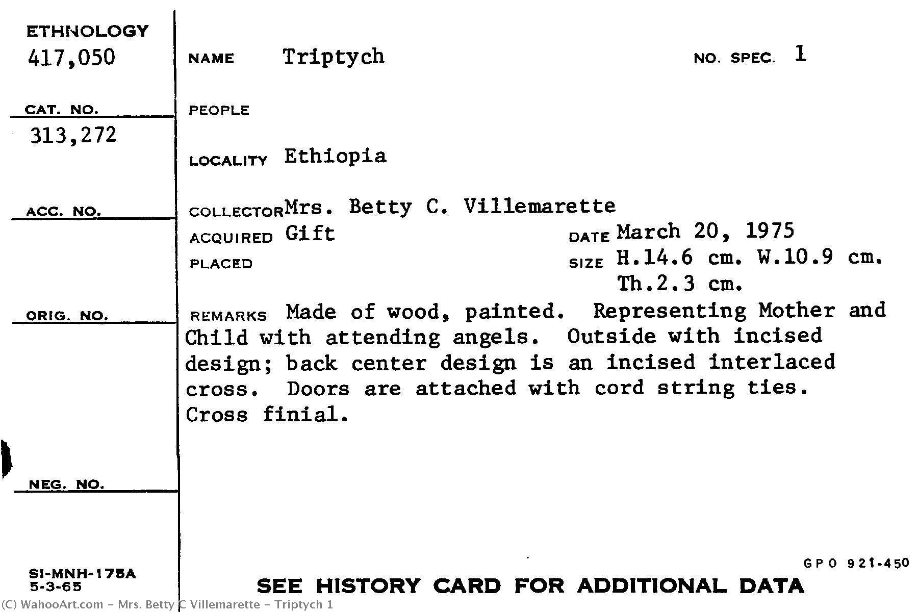Triptych 1 — Mrs. Betty C Villemarette