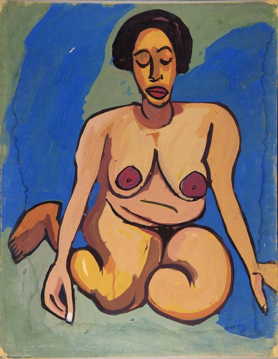 Seated Female Nude — ウィリアム・h・ジョンソン
