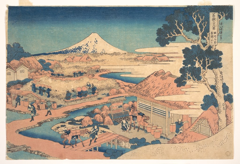 Fuji From The Katakura Tea Fields In Suruga — Katsushika Hokusai