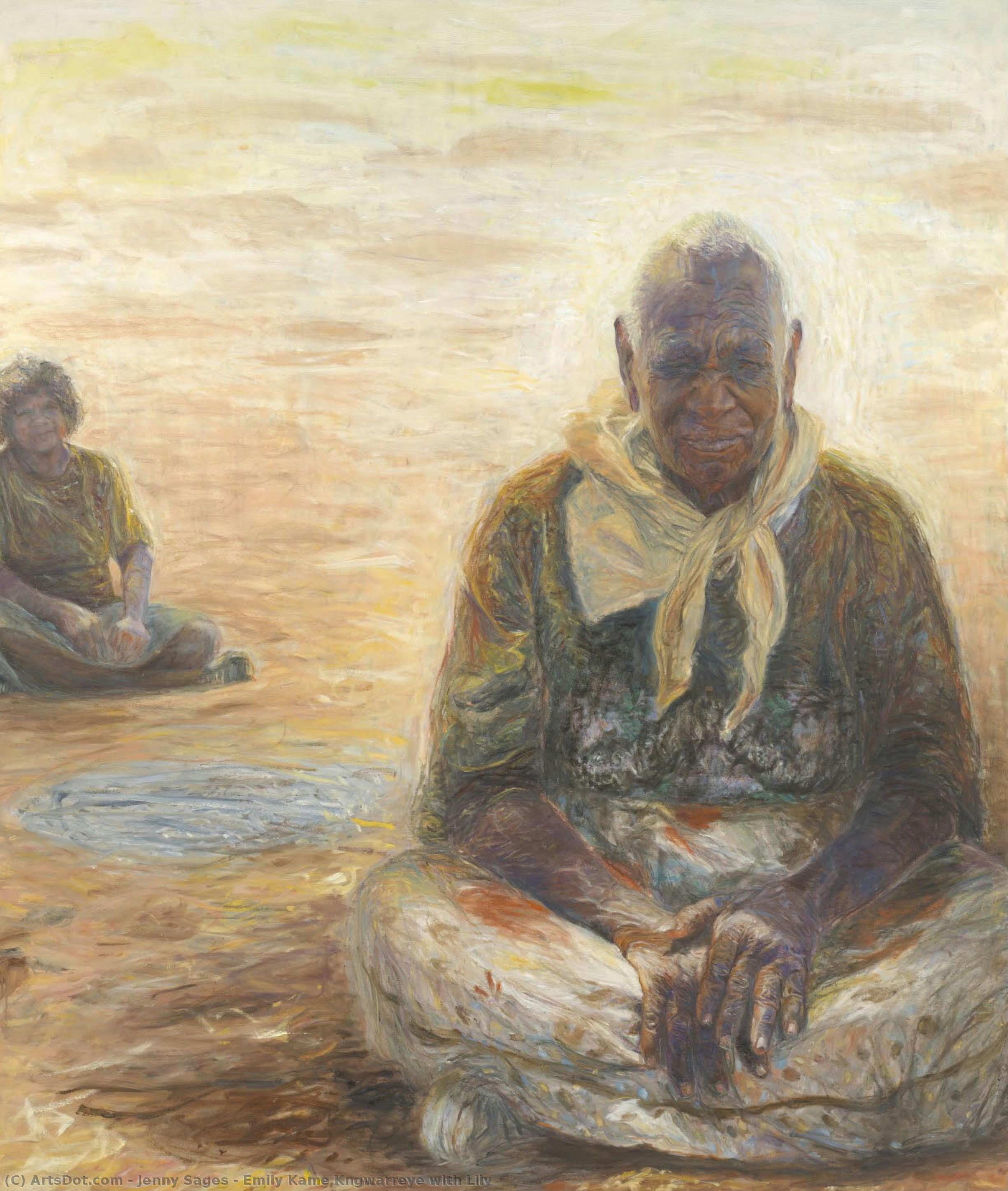 Emily Kame Kngwarreye With Lily — Jenny Sages