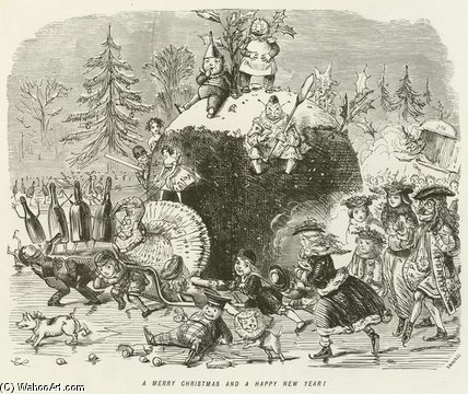 A Merry Christmas And A Happy New Year — John Leech