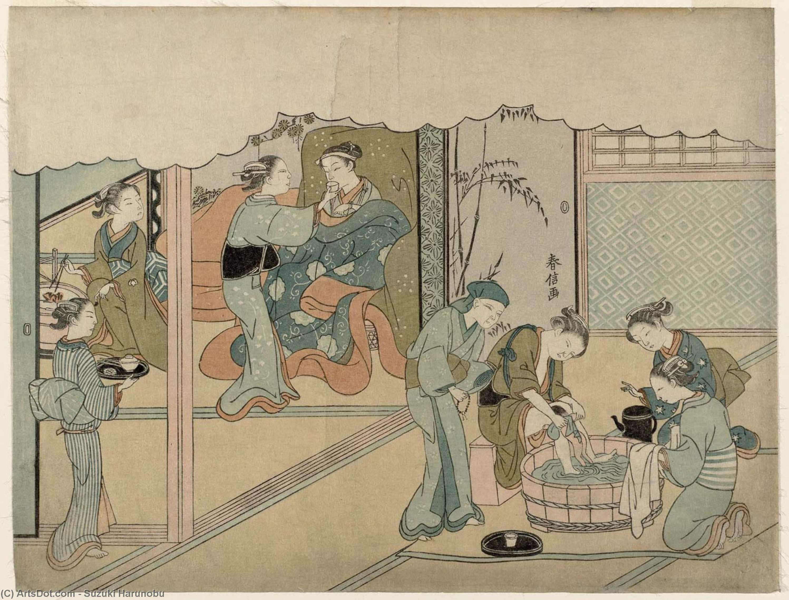 The Birth Of The First Child — Suzuki Harunobu