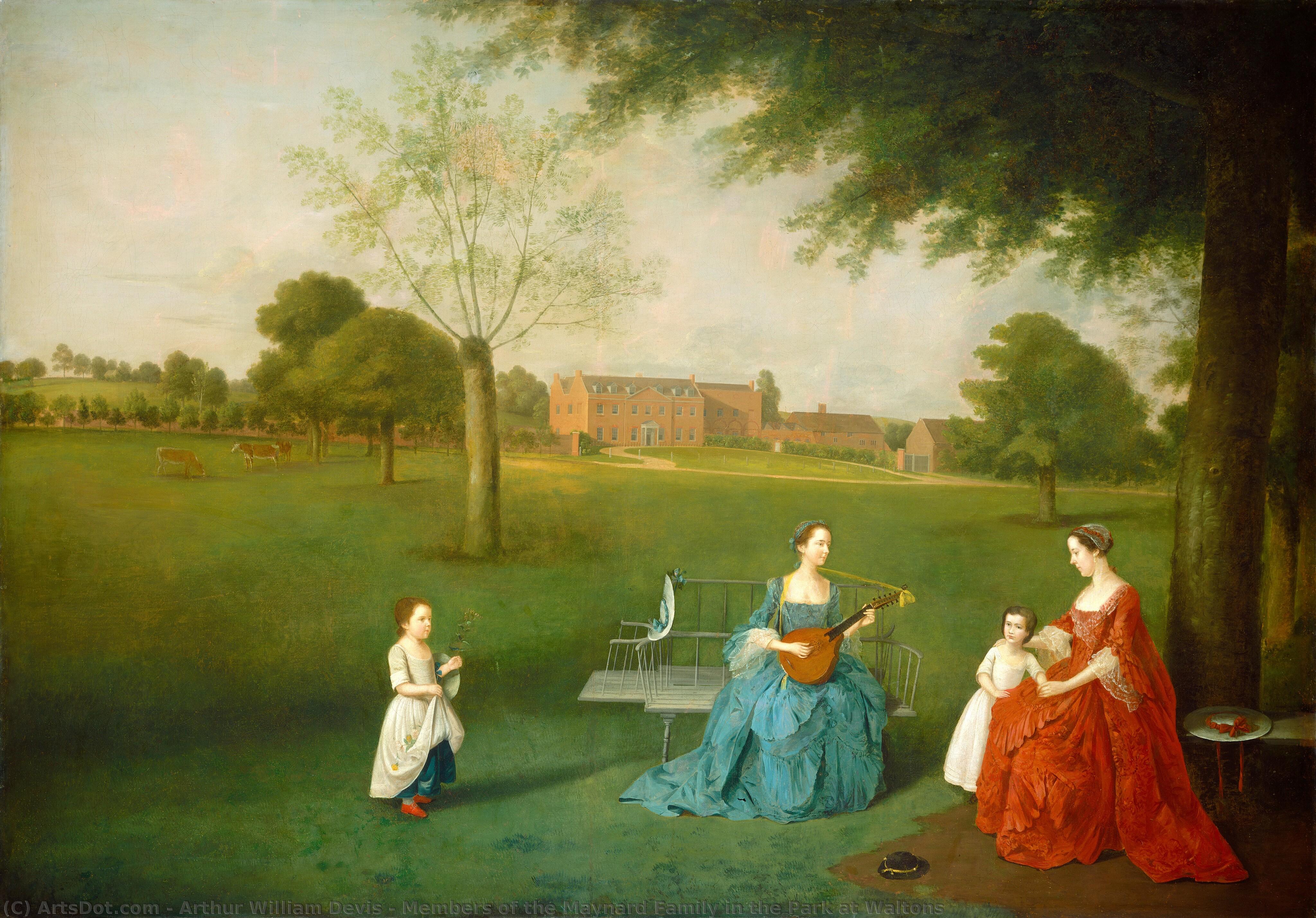 Members Of The Maynard Family In The Park At Waltons — Arthur William Devis