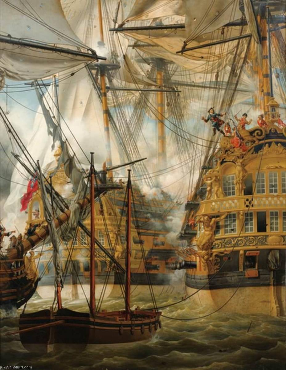 The Fight Between The Lys And The Gloire Against The Cumberland — Louis Philippe Crepin