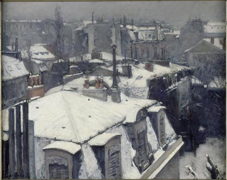 Toits Sous La Neige — ギュスターヴ・カイユボット