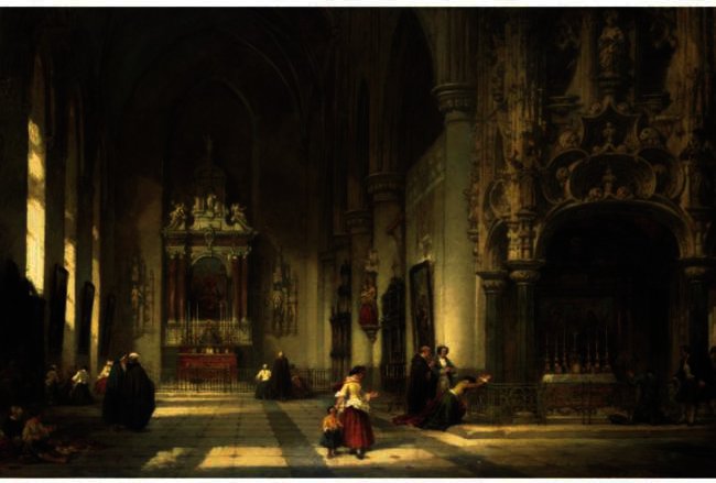 The Chapel Of St Nicholas, Dixmunde, Flanders — David Roberts