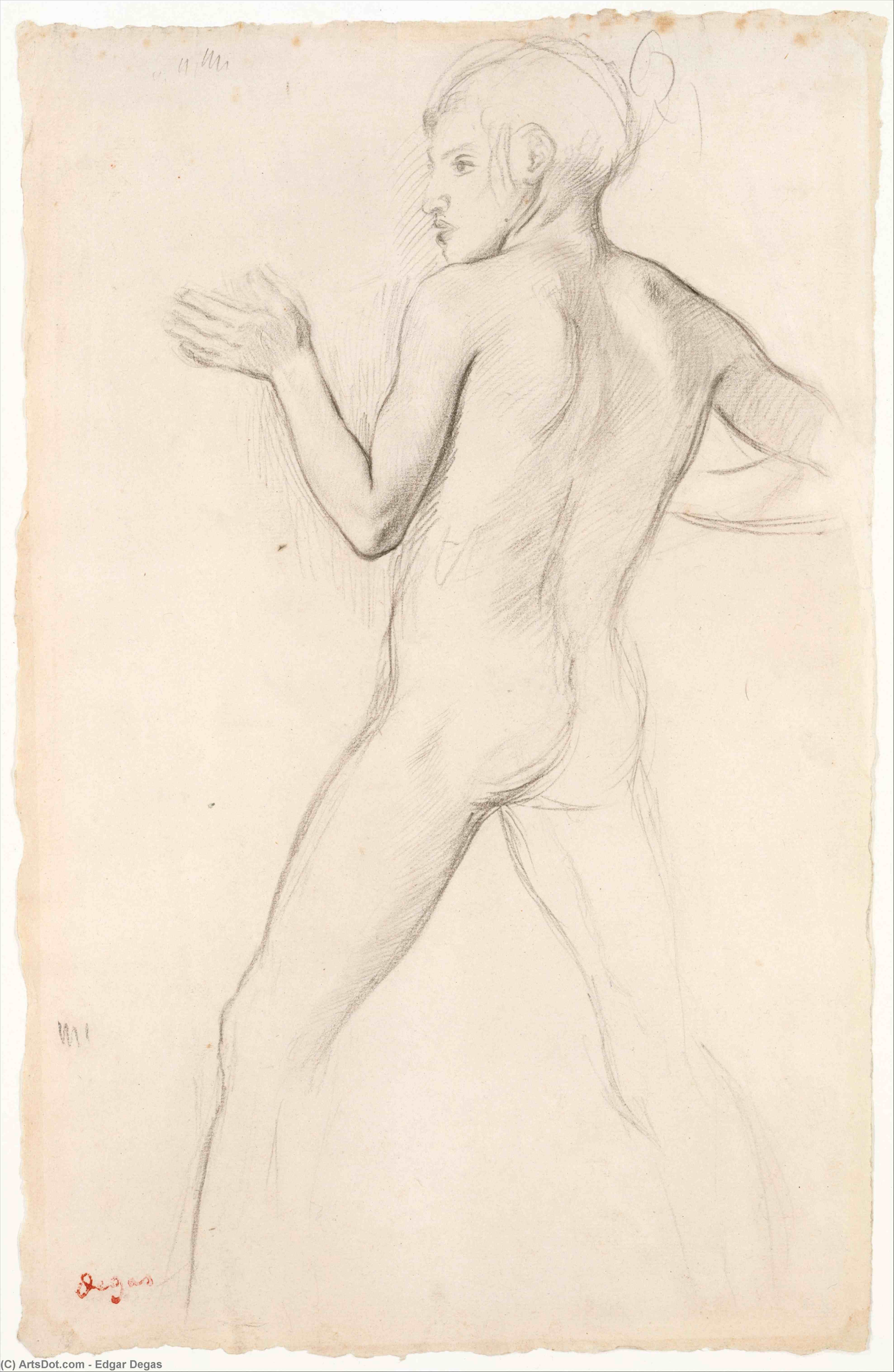 Joven En Posición Defensiva — Hilaire-germain-edgar Degas