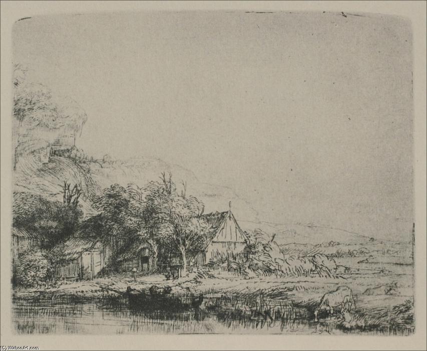 Landschaft Mit Kuh Und Wasser — Rembrandt Van Rijn