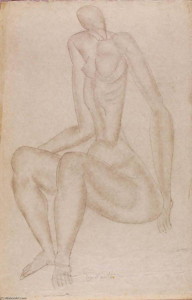 (untitled Seated Nude With Four Prominent Ribs) — Morris Kantor