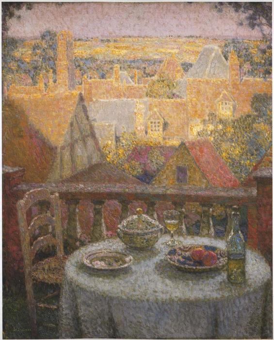 Table On The Terrace — Henri Le Sidaner