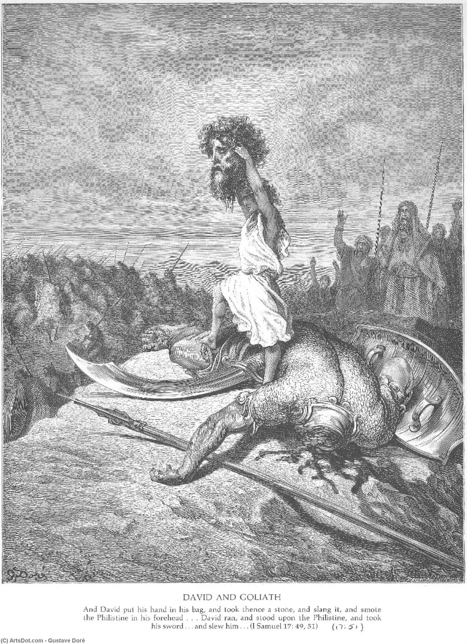 David Slays Goliath — Paul Gustave Doré