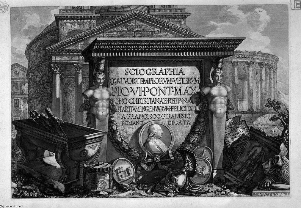 Title Page With A Dedication To Pope Pius Vi — Giovanni Battista Piranesi