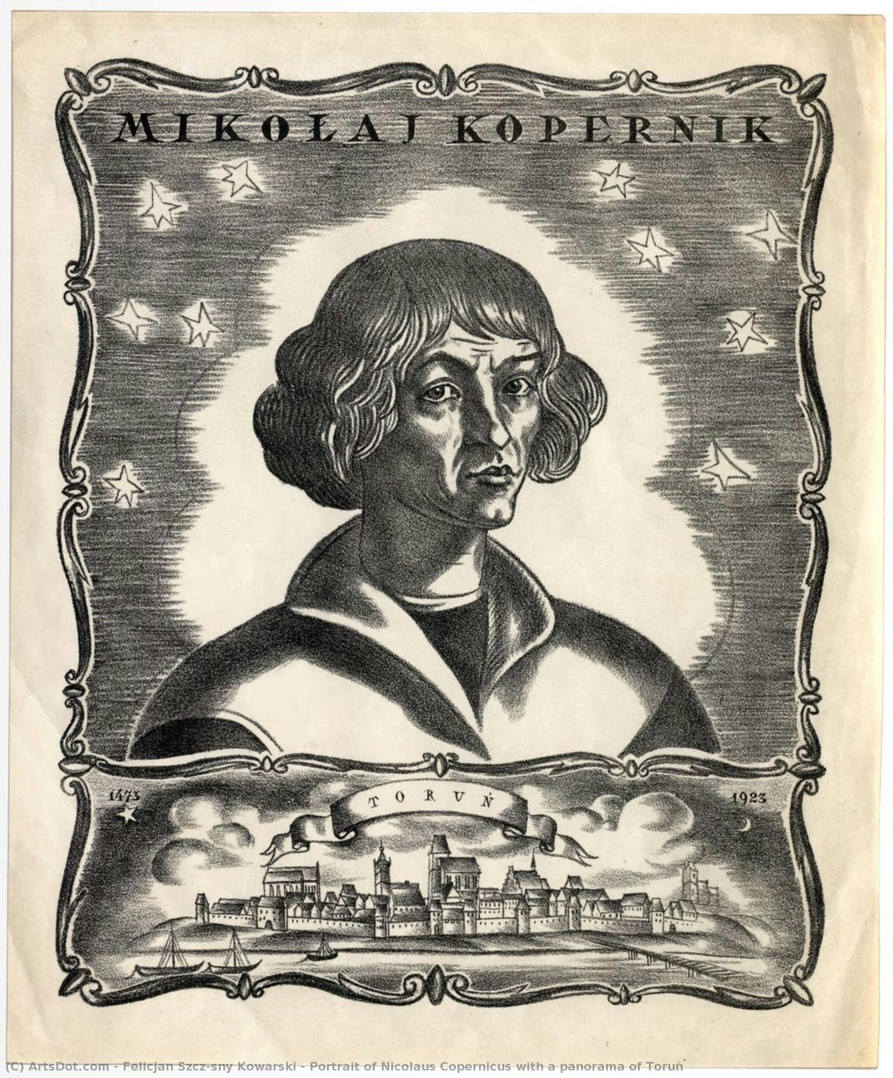 Portrait Of Nicolaus Copernicus With A Panorama Of Toruń — Felicjan Szczęsny Kowarski