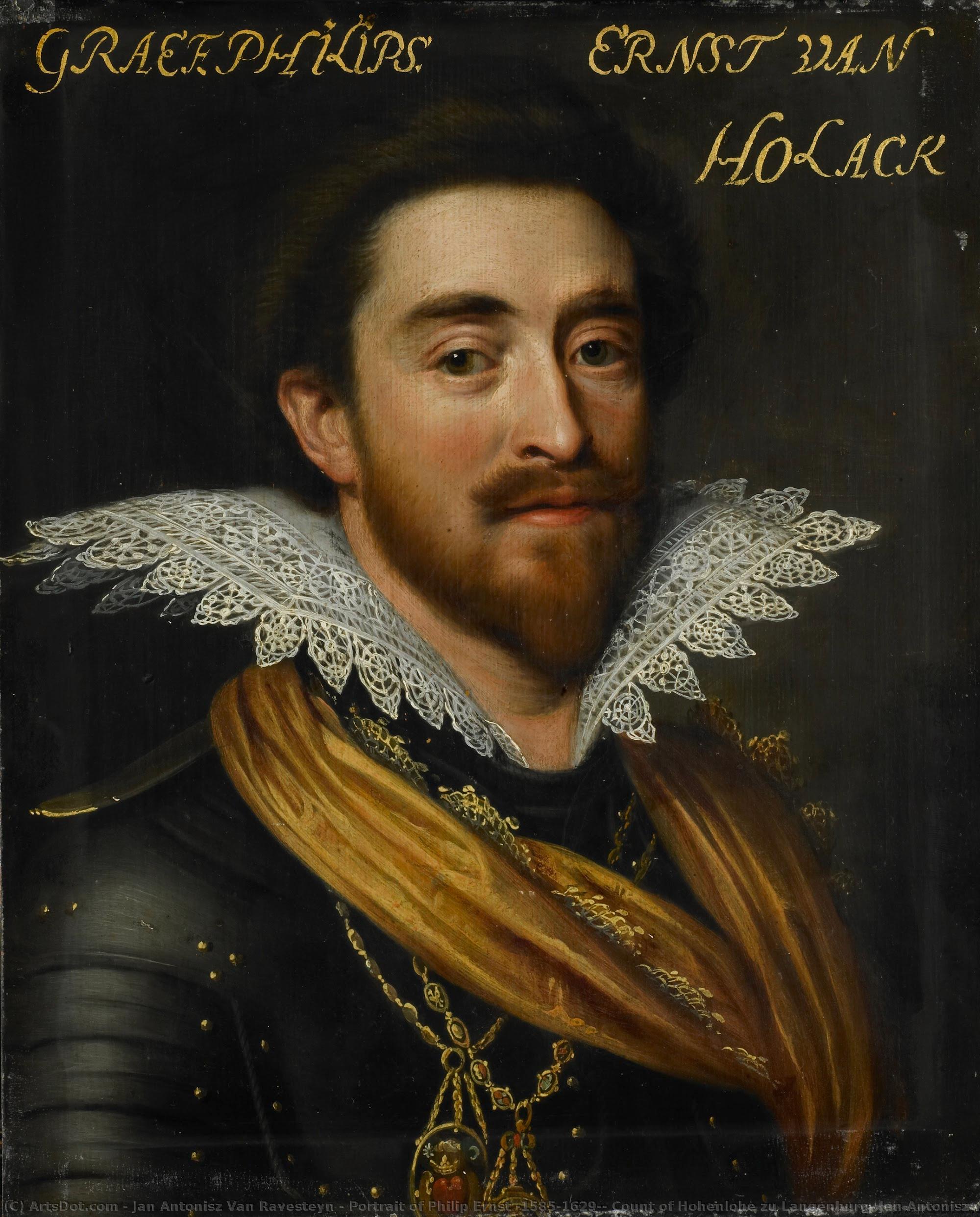 Portrait Of Philip Ernst (1585-1629), Count Of Hohenlohe Zu Langenburg, Jan Antonisz Van Ravesteyn (workshop Of), C. 1609 - C. 1633 — Jan Antonisz Van Ravesteyn