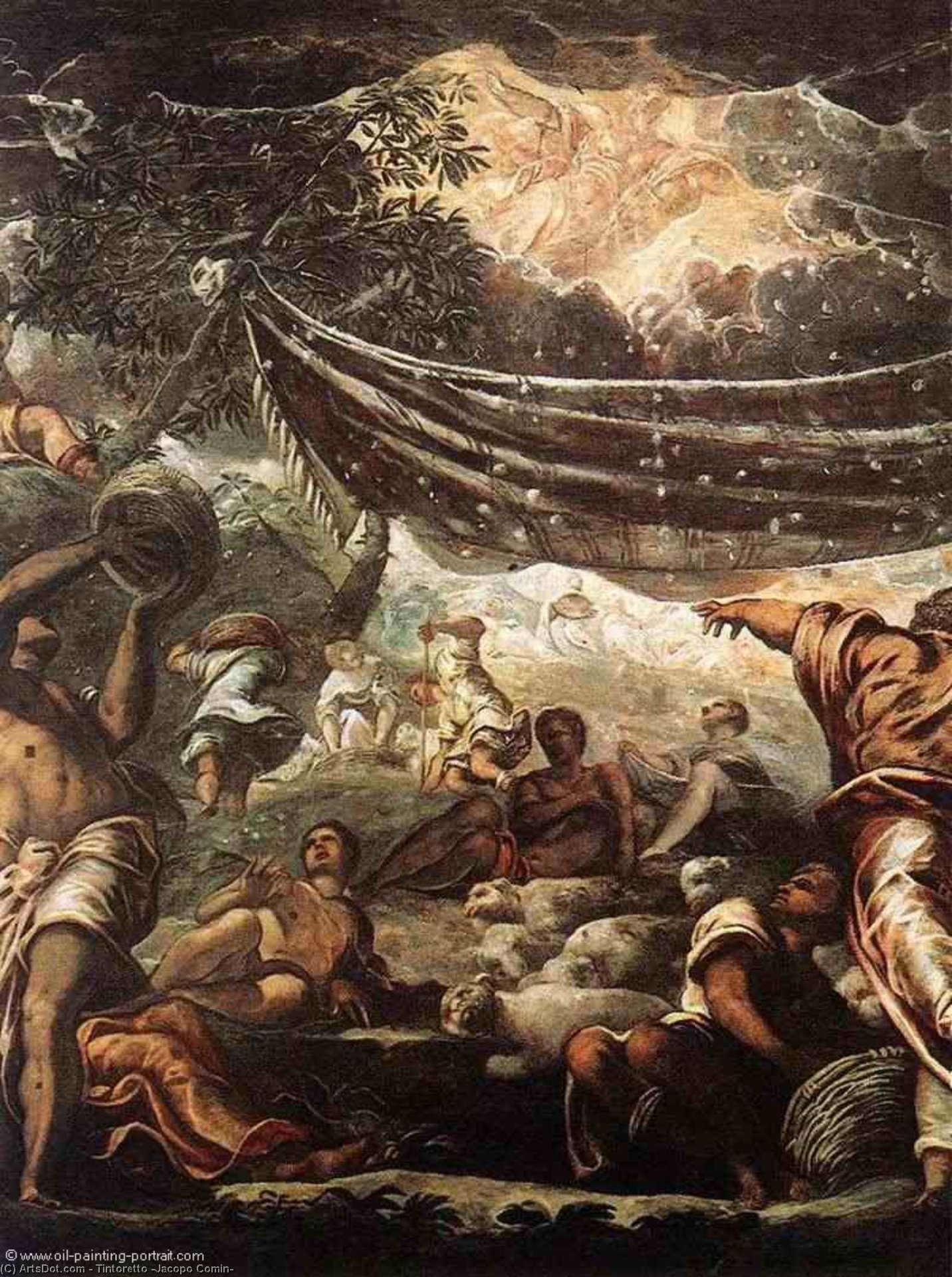 The Miracle Of Manna Detail — Jacopo Tintoretto