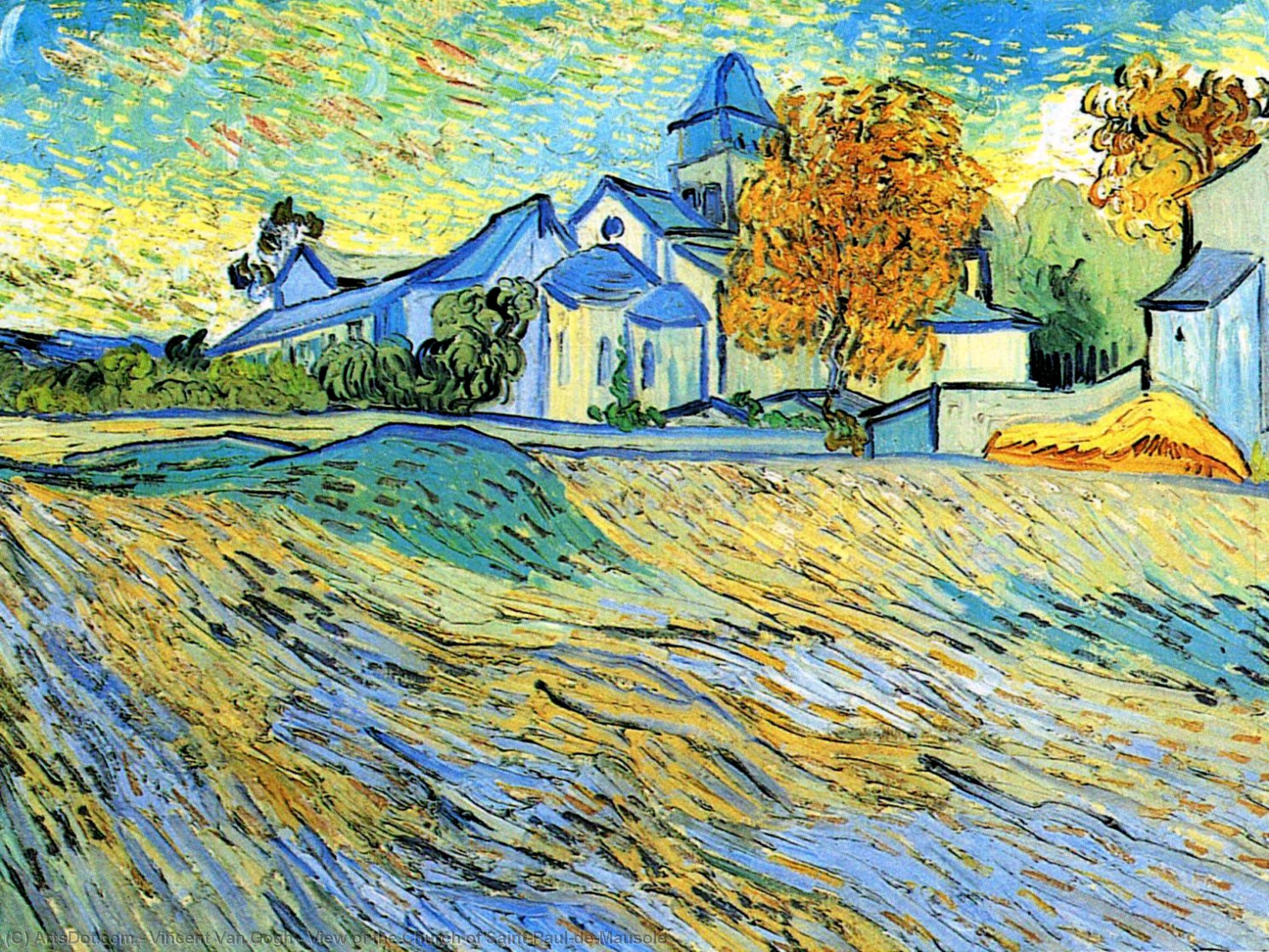 Die Ansicht Auf Die Kirche Saint-paul-de-mausole — Vincent Willem Van Gogh