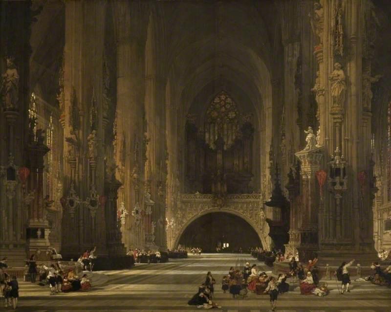 Interior Of The Cathedral Of St Stephen, Vienna — David Roberts (maler)